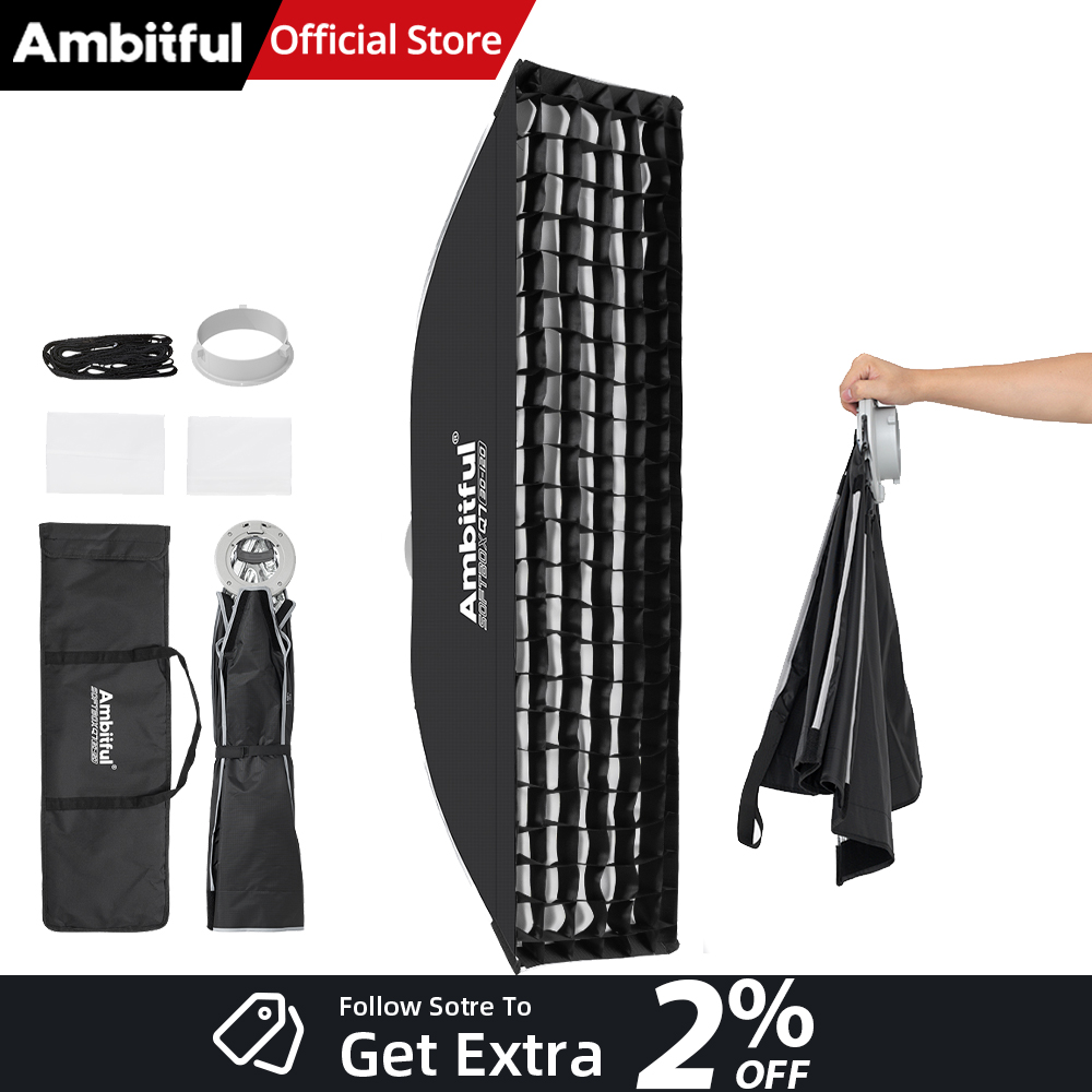 Photography Lighting Meter - AMBITFUL Q7-II 30*120cm Bowens Mount Strip