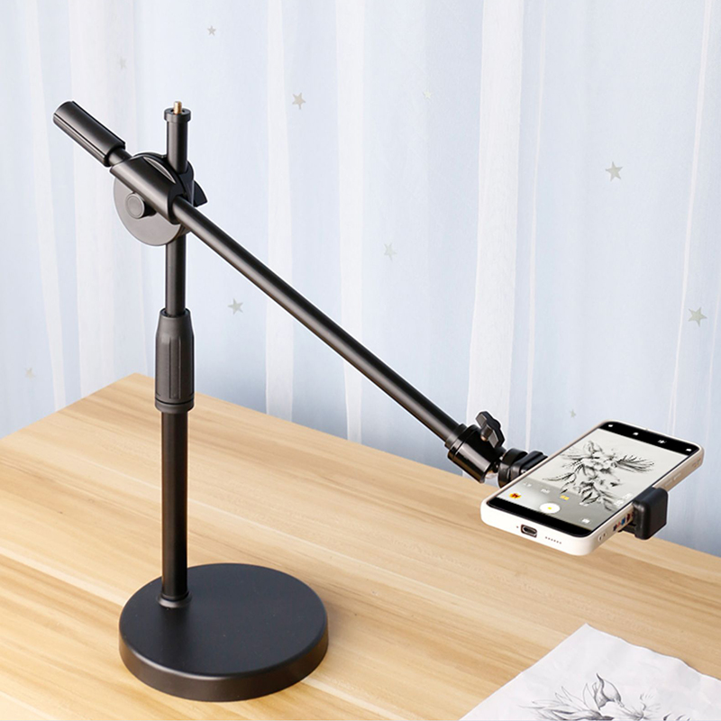 Photography Mobile Lighting - Overhead Tripod with Ring Light Table