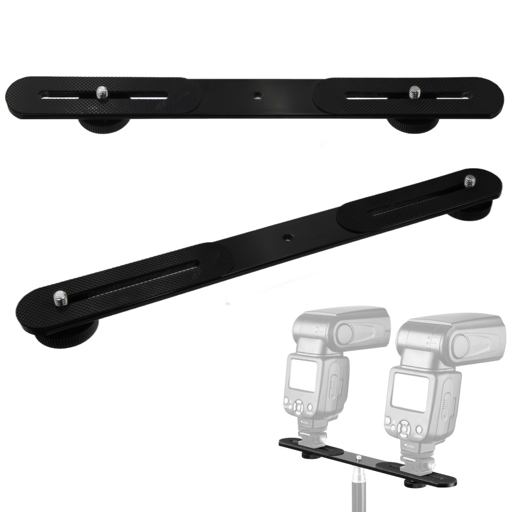 Dual Flash Bracket 1/4'' Screw - Photography Video Lighting Kit With Adjustable Tripod Stand recension och pris