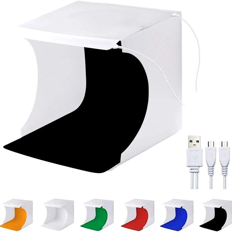 Portable Folding Photobox Phot - Photography Lighting Kit With Backdrop recension och pris