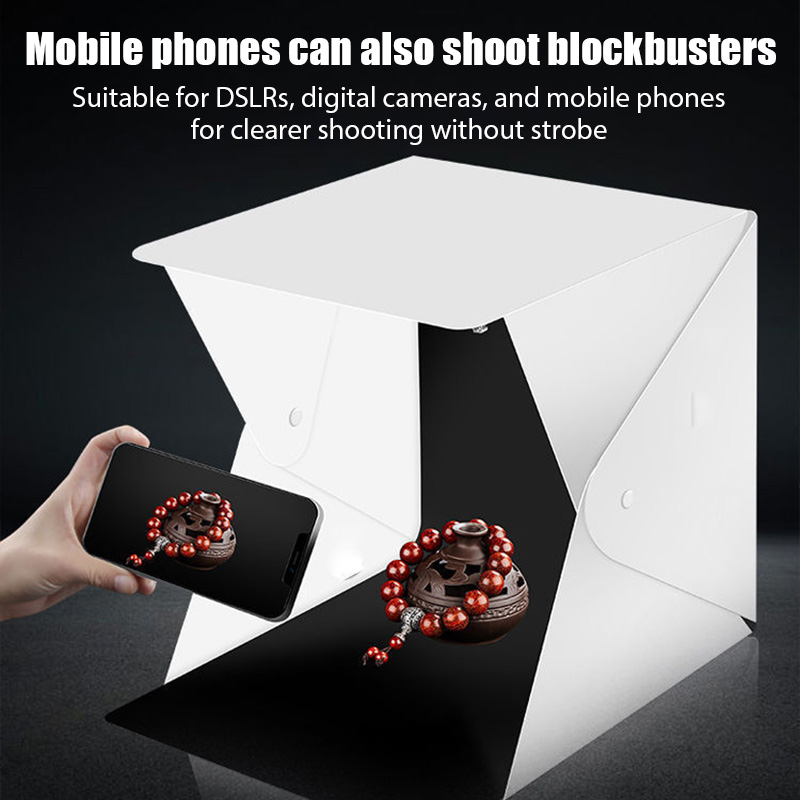 Portable Folding Photobox Phot - Photography Lighting Kit With Backdrop recension och pris