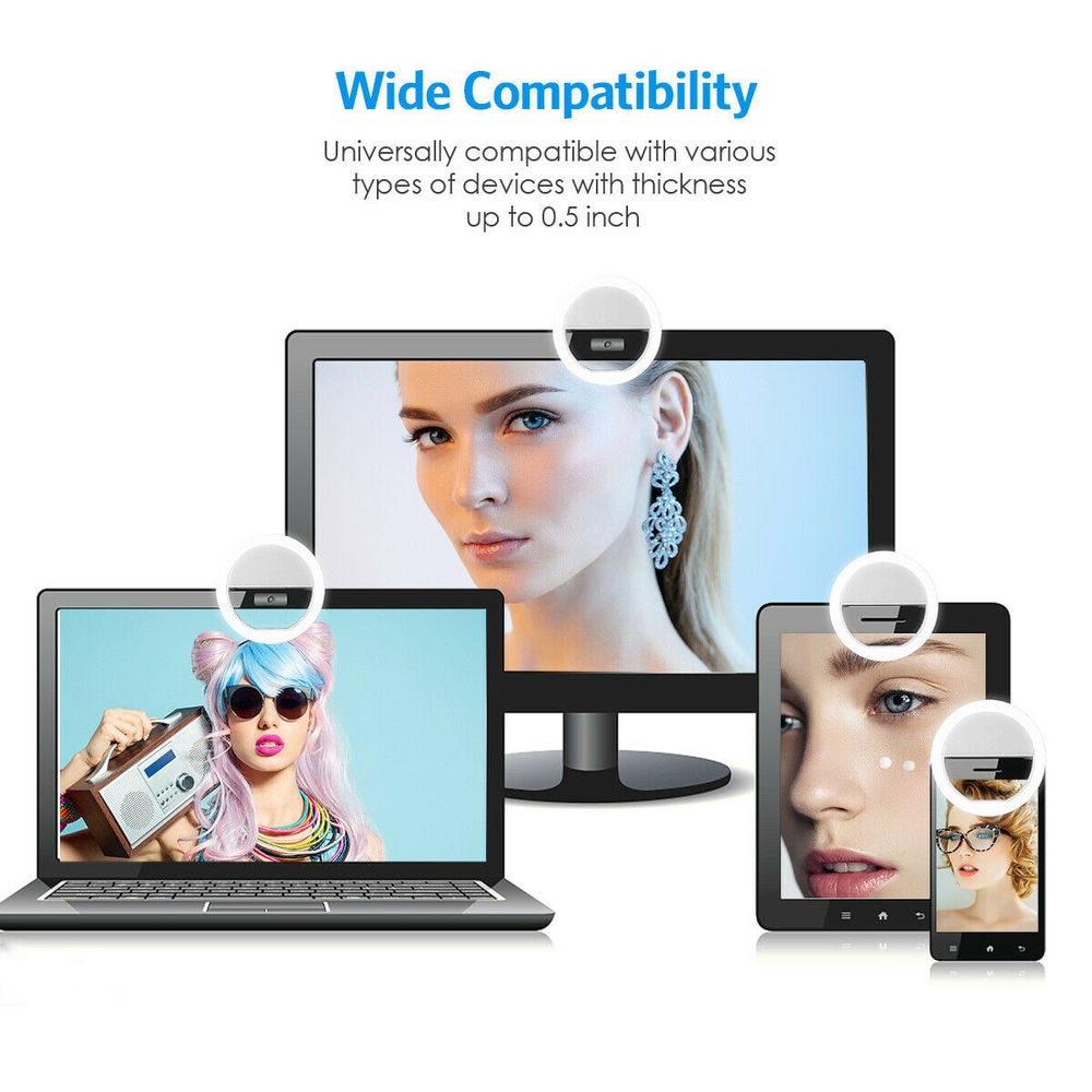 USB Charging LED Selfie Ring L - Stand Lighting Photography recension och pris