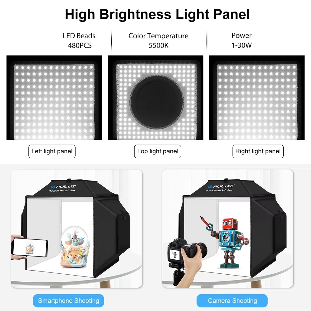 40cm Folding Photography Studi - Photography Lighting Kit With Backdrop recension och pris