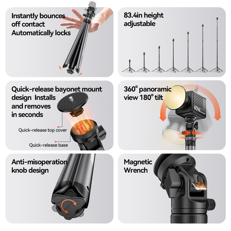 COMAN MT68 One Click Pop up Qu - Photography Video Lighting Kit With Adjustable Tripod Stand recension och pris