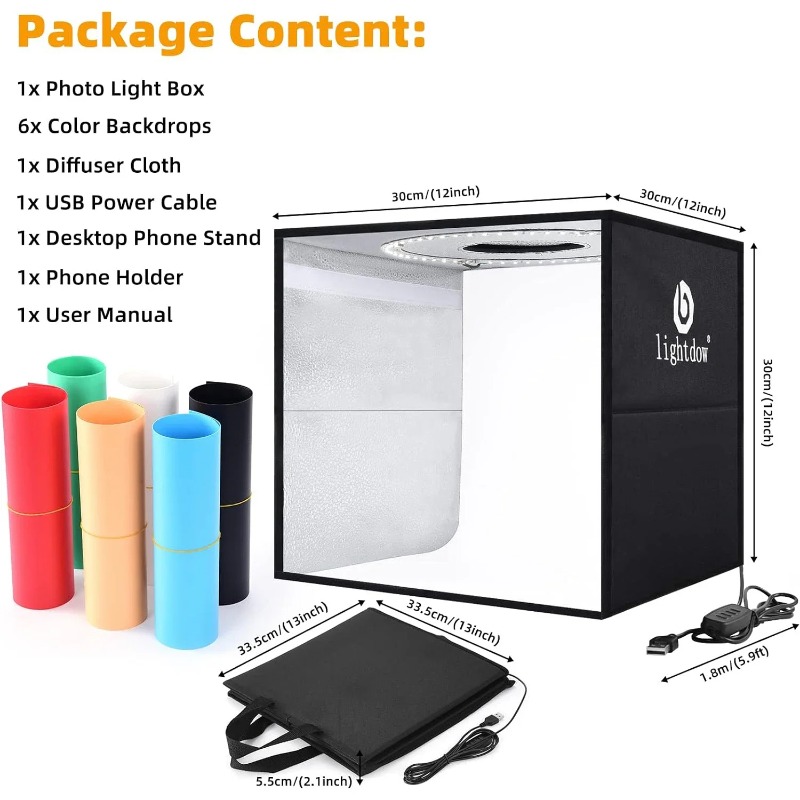 Lightdow Photo Studio Light Bo - Photography Lighting Kit With Backdrop recension och pris
