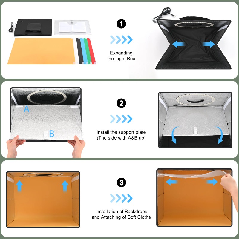 Lightdow Photo Studio Light Bo - Photography Lighting Kit With Backdrop recension och pris