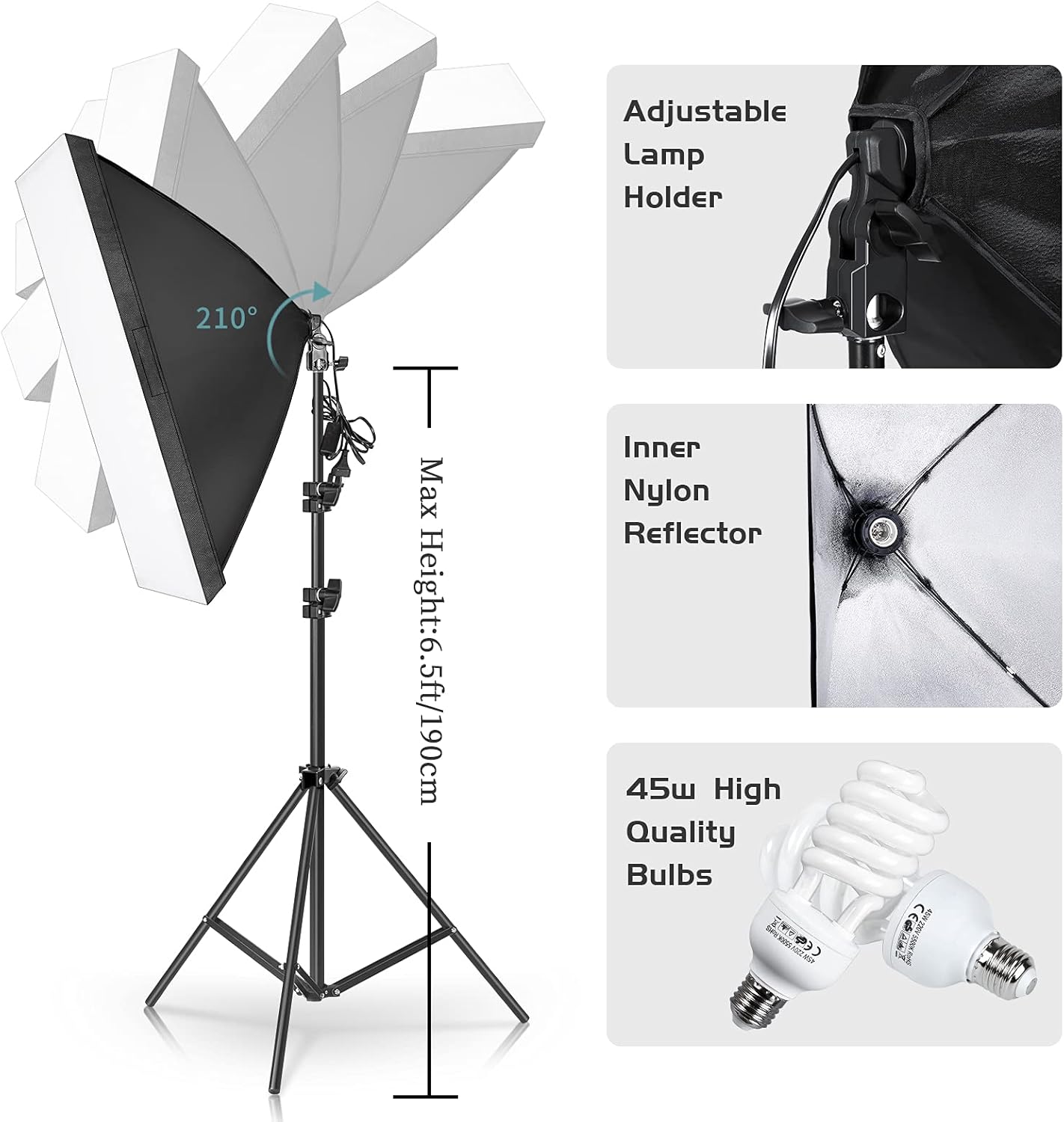 Photography Lighting Kit, Ligh - Photography Lighting Kit With Backdrop recension och pris