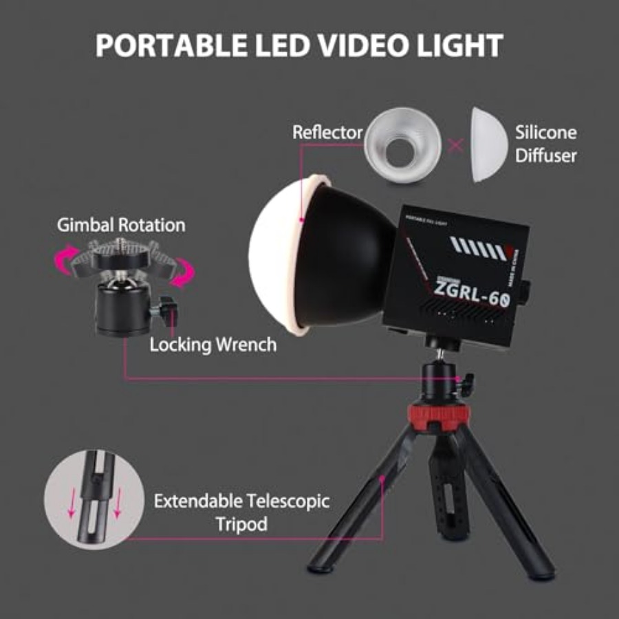 60W COB LED Video Light Handhe - Lighting In Photography Studio recension och pris