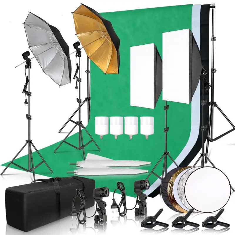 Photography Lighting Kit Umbre - Photography Lighting Kit With Backdrop recension och pris