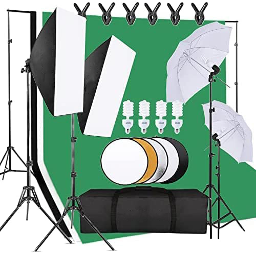 Cost-effective  Photo Studio E - Photography Lighting Kit With Backdrop recension och pris