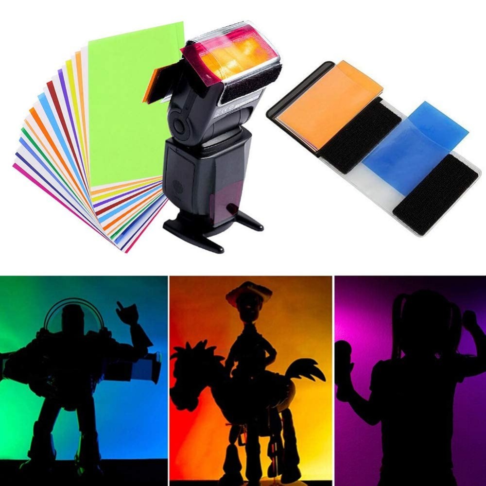 12 Colors Camera Flash Gels Li - Photography Lighting For Portraits recension och pris