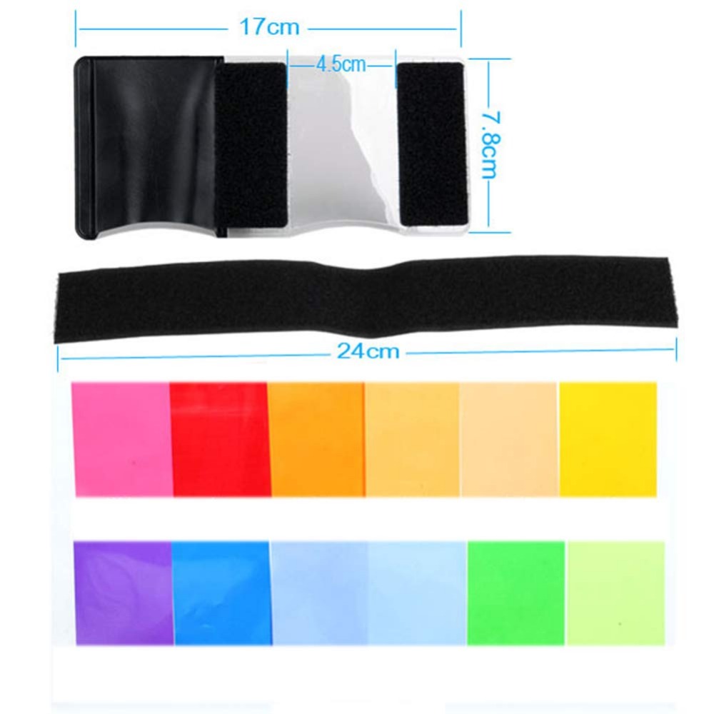 12 Colors Camera Flash Gels Li - Photography Lighting For Portraits recension och pris