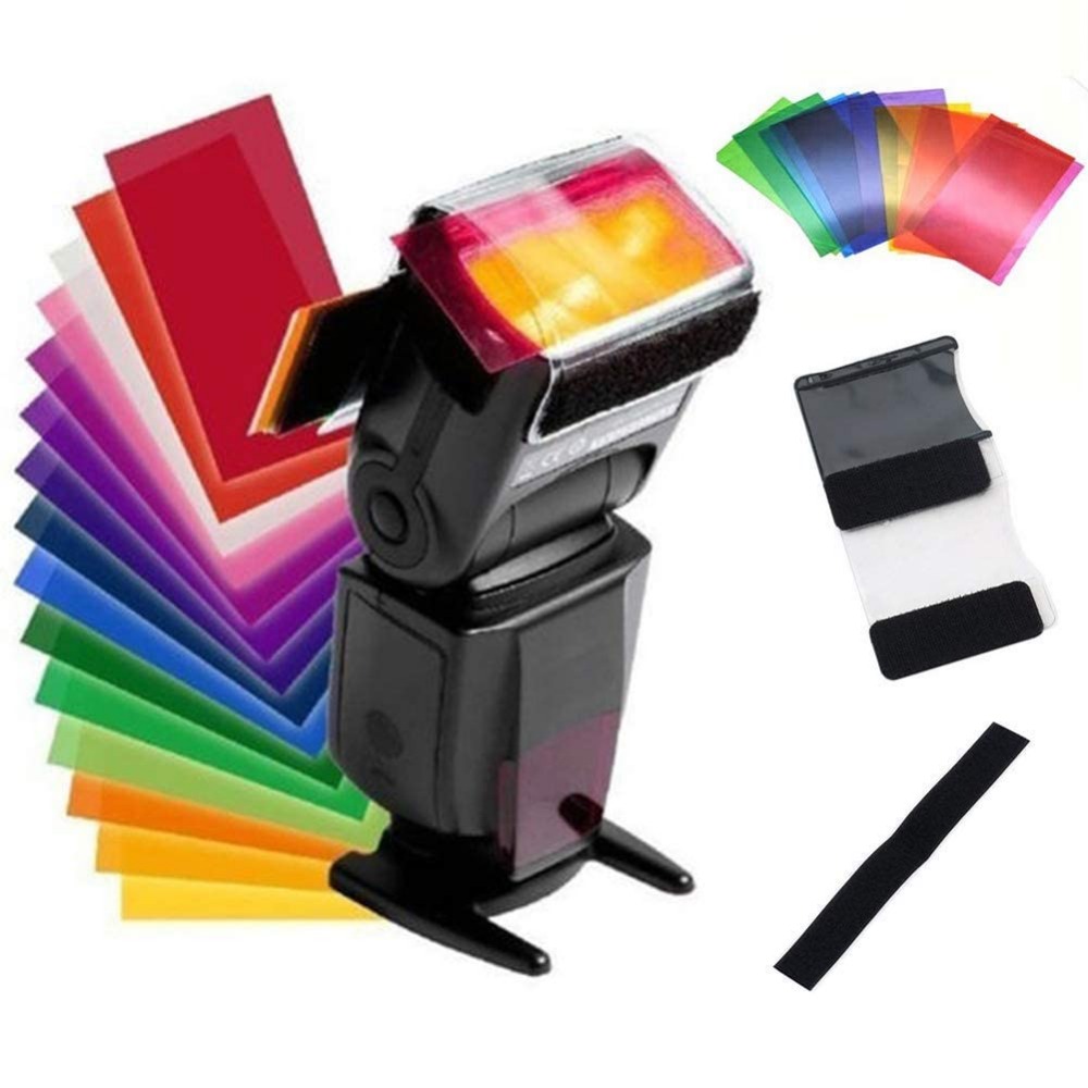 12 Colors Camera Flash Gels Li - Photography Lighting For Portraits recension och pris
