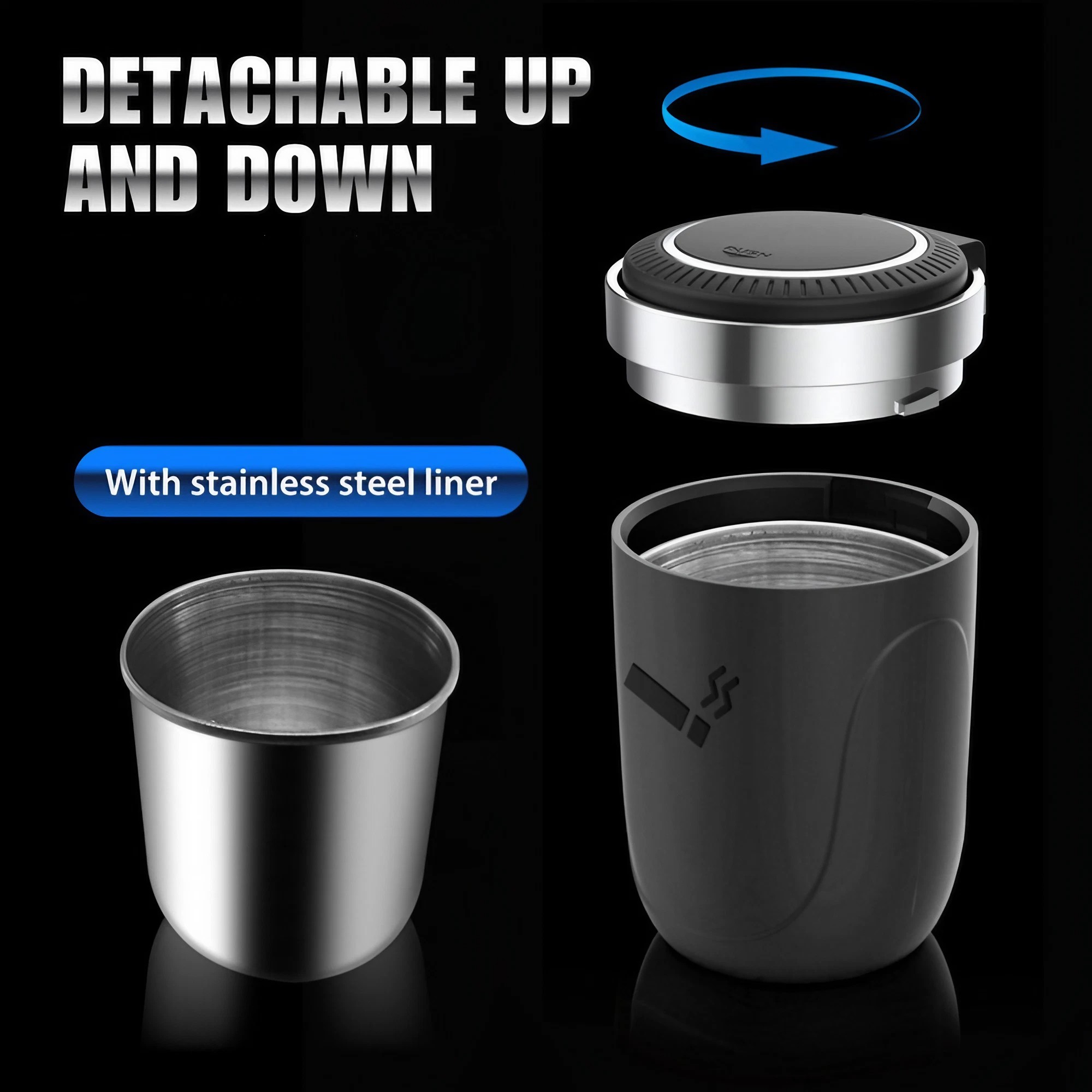 Car Ashtray With Led Light Smo - Interior Photography Lighting recension och pris
