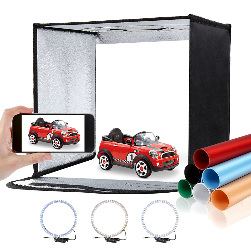 11.8x11.8inch Fold Photo Studi - Photography Lighting Kit With Backdrop recension och pris
