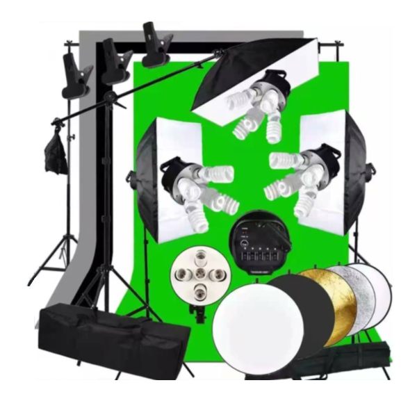 Gold Seller Full Set Photograp - Photography Lighting Kit With Backdrop recension och pris