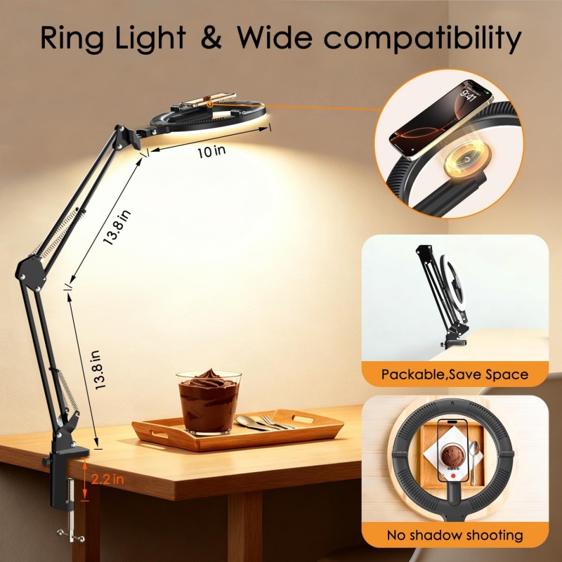 Magnetic Overhead Phone Mount  - Photography Video Lighting Kit With Adjustable Tripod Stand recension och pris