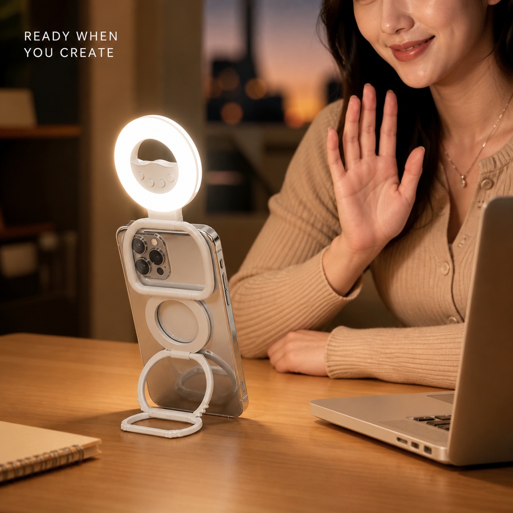 Foldable Magnetic Phone Fill L - Stand Lighting Photography recension och pris