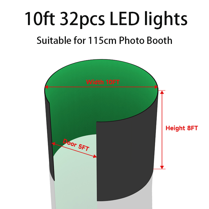 360 Photo Booth Enclosure Free - Photography Lighting Kit With Backdrop recension och pris