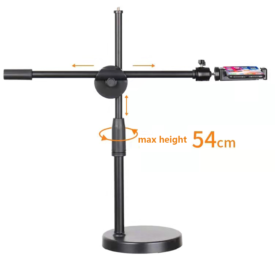 Overhead Tripod with Ring Ligh - Photography Mobile Lighting recension och pris